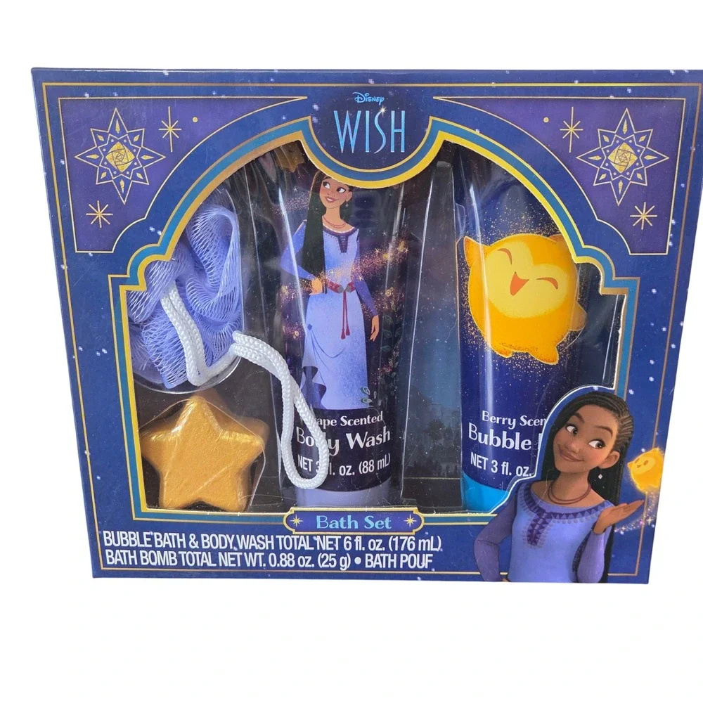 Disney Wish Bath Set Body Wash Bubble Bath Bath Bomb Gift Kids Set‎
